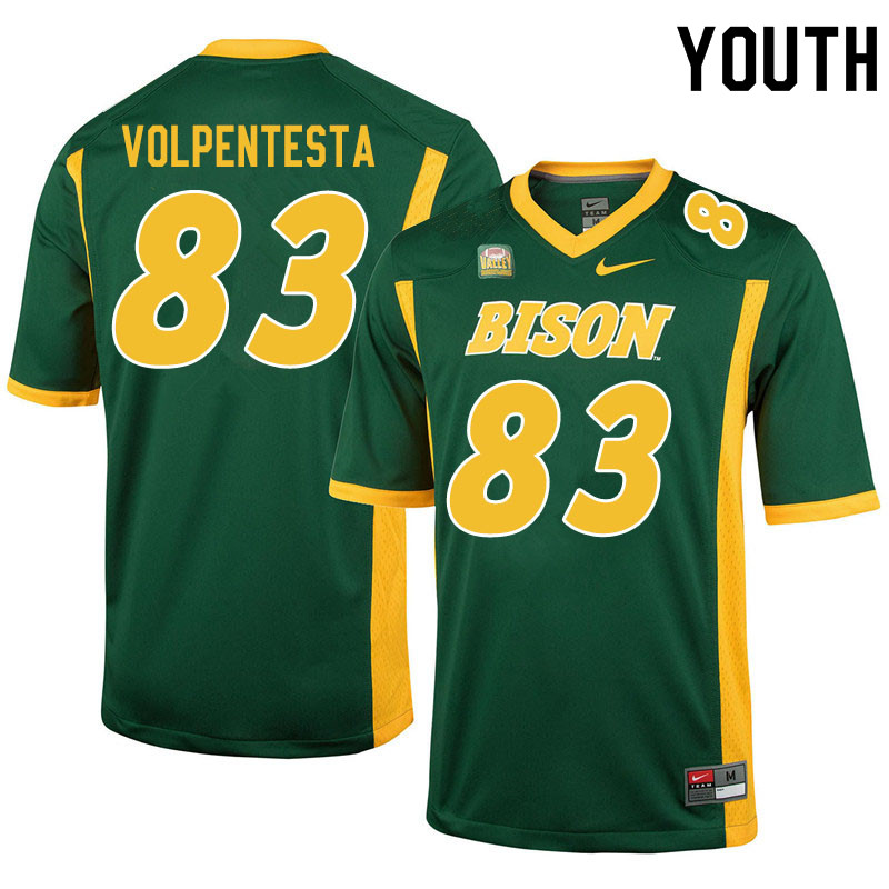 Youth #83 Giancarlo Volpentesta North Dakota State Bison College Football Jerseys Sale-Green